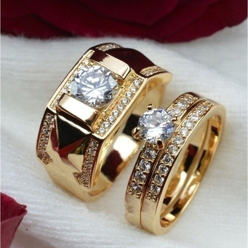 oro bank anillos con diamantes